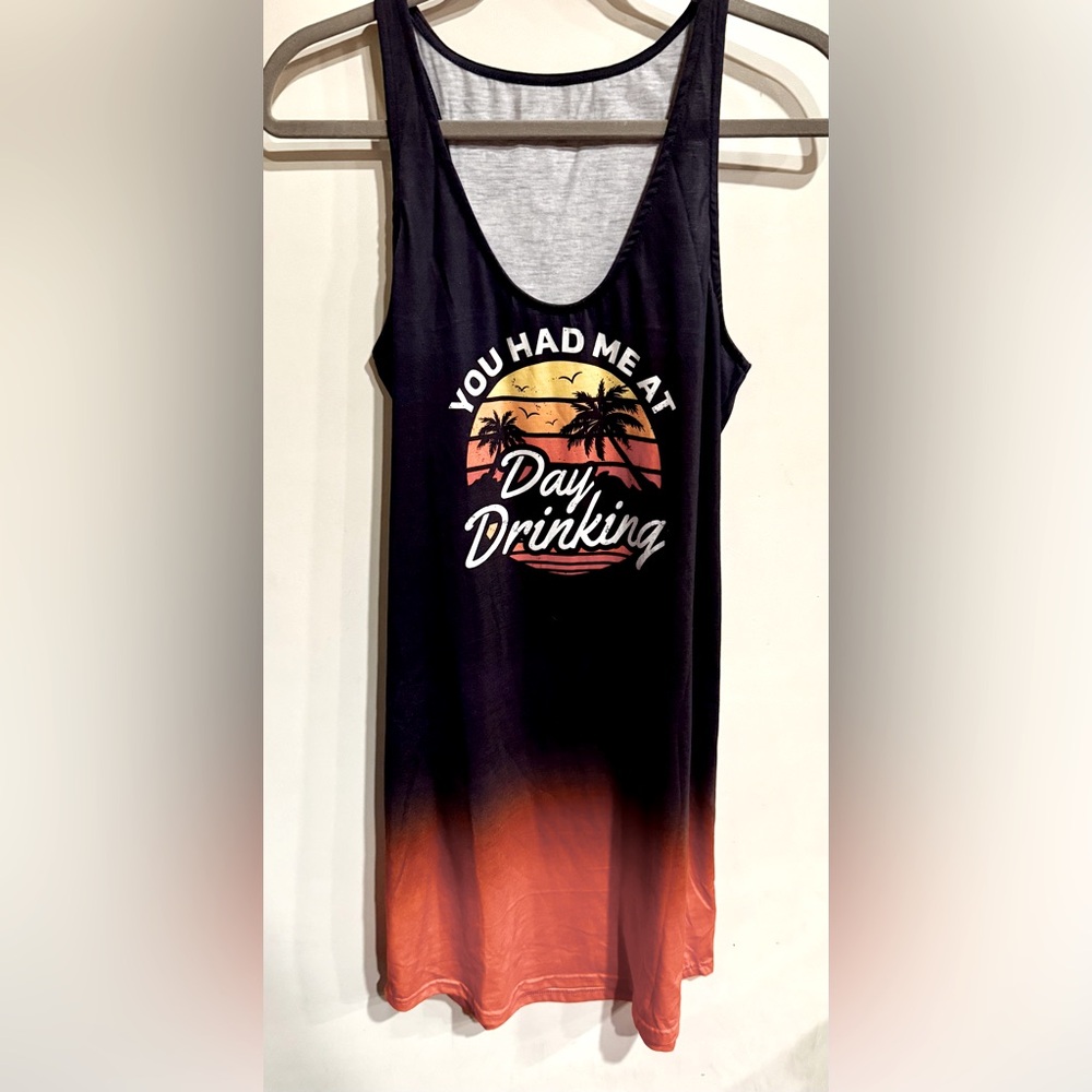 “You had me at day drinking” bathing suit cover up dress